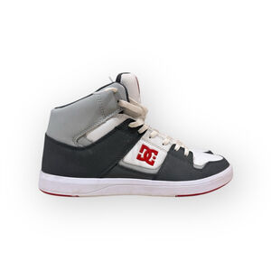 DC Mens Cure Casual High-Top Skate Shoes Sneakers White/Grey/Red Sz 11